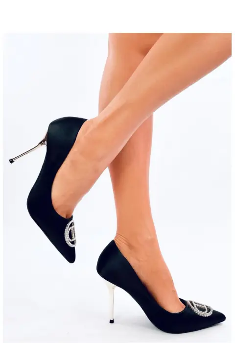 Pantofi cu toc cu şiret model 193281 Inello